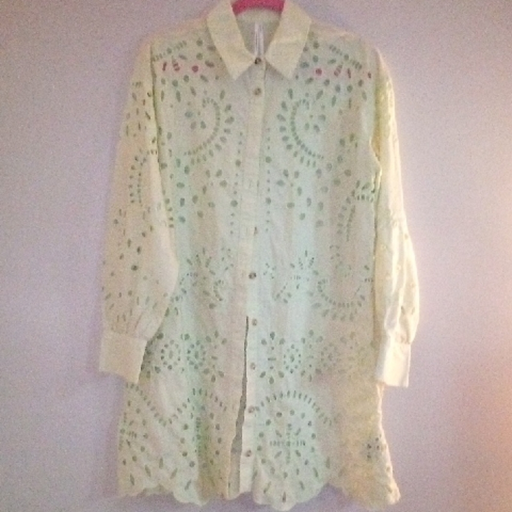 Anthropologie Light Green Button-Up Shirt